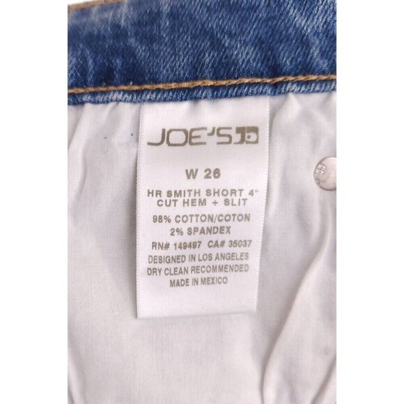 Joe's Jeans HR Smith Short 4" Cut Hem & Slit Jean Shorts in Cindy Blue NWT - Picture 13 of 14